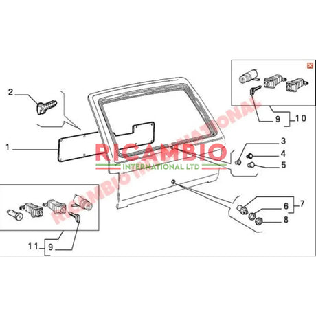 Rear Boot Tailgate Lock & Keys - Classic Fiat Panda - Handles - Locks and Catches