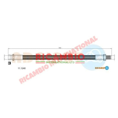 Rear Brake Hose - Fiat 1100 (103),1200,1500,2300 - Brake Parts & Components