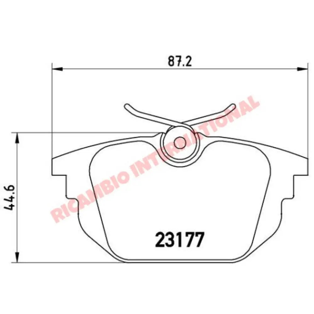 Rear Brake Pads - Fiat Barchetta,,Coupe,Uno,Tipo,Tempra,Marea,Bravo Lancia Delta,Dedra - Brake Parts and Components