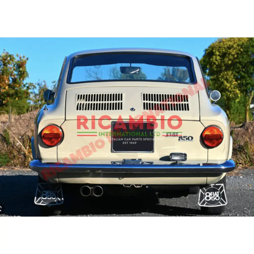 Rear Chrome Badge & Clips - Fiat 850 - Badge - Grille & Emblem