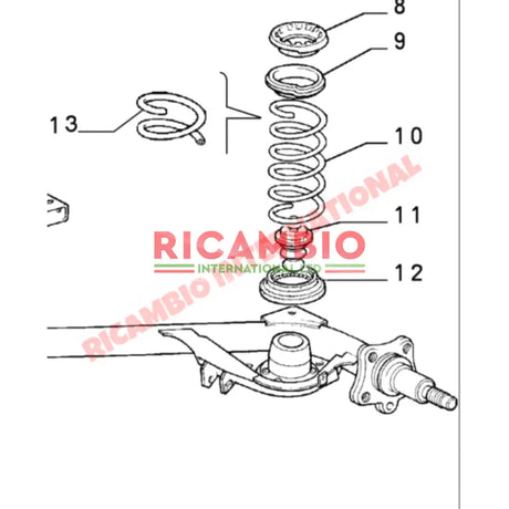 Rear Coil Spring Top Rubber Supporting Ring - Classic Fiat Panda - Suspension and Related Parts