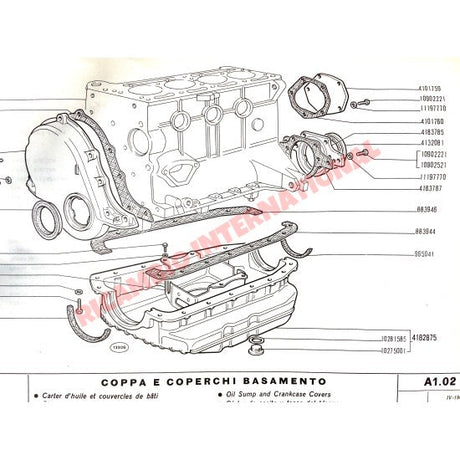 Rear Crankshaft Housing - Fiat 850 - Engine & Engine Parts