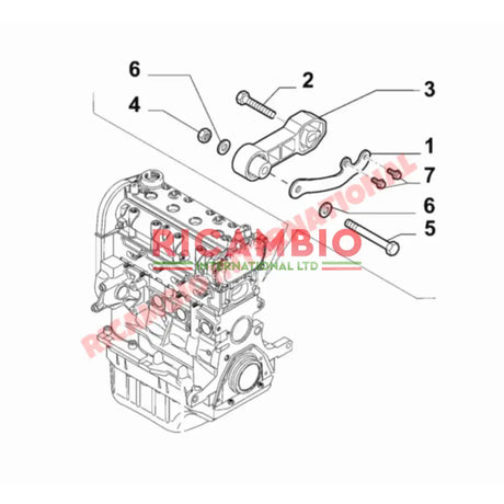 Rear Engine Mount - New Fiat 500 - Engine Parts