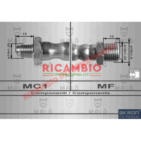 Rear Flexible Brake Hose (450mm) - Lancia Fulvia S1 - Lancia Fulvia Brake Part & Components