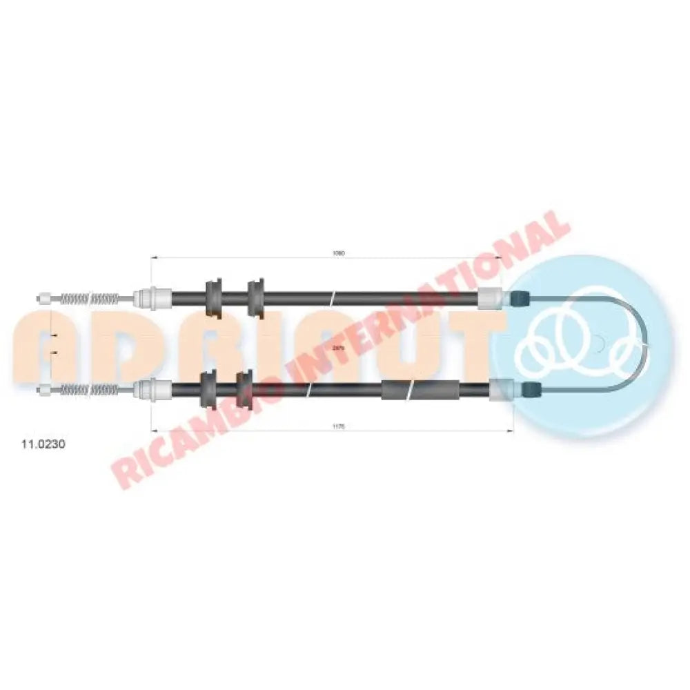 Rear Handbrake Cable - Fiat 131 all models - Brake Parts & Components