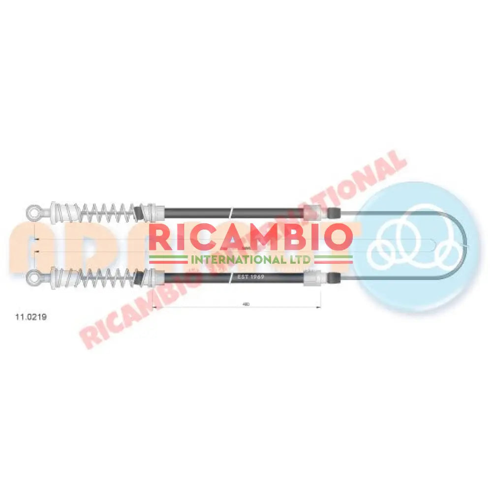 Rear Handbrake Cable - Fiat Strada/Ritmo & Abarth Regata - Brake Parts and Components