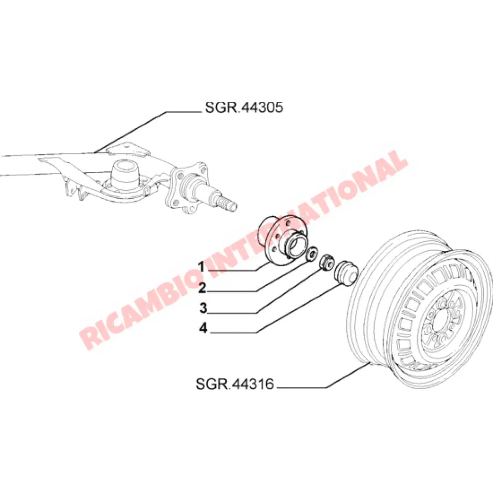 Rear Hub Nut - Fiat,Alfa Romeo,Lancia various - Steering - Shaft & Suspension