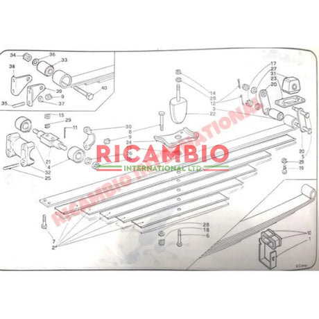 Rear Leaf Spring Buffer Bush - Lancia Fulvia - Suspension