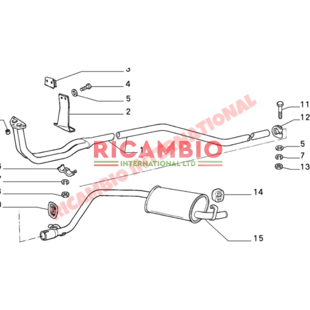 Rear Rubber Exhaust Mount - Classic Fiat Panda,Cinquecento,Seicento Lancia Y10 - Lancia Y10