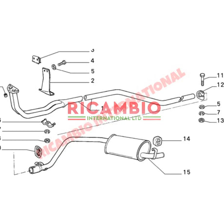 Rear Rubber Exhaust Mount - Classic Fiat Panda,Cinquecento,Seicento Lancia Y10 - Lancia Y10