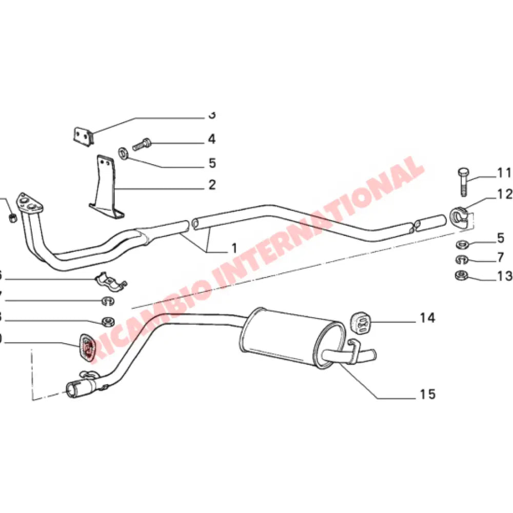 Rear Rubber Exhaust Mount - Classic Fiat Panda,Cinquecento,Seicento Lancia Y10 - Lancia Y10