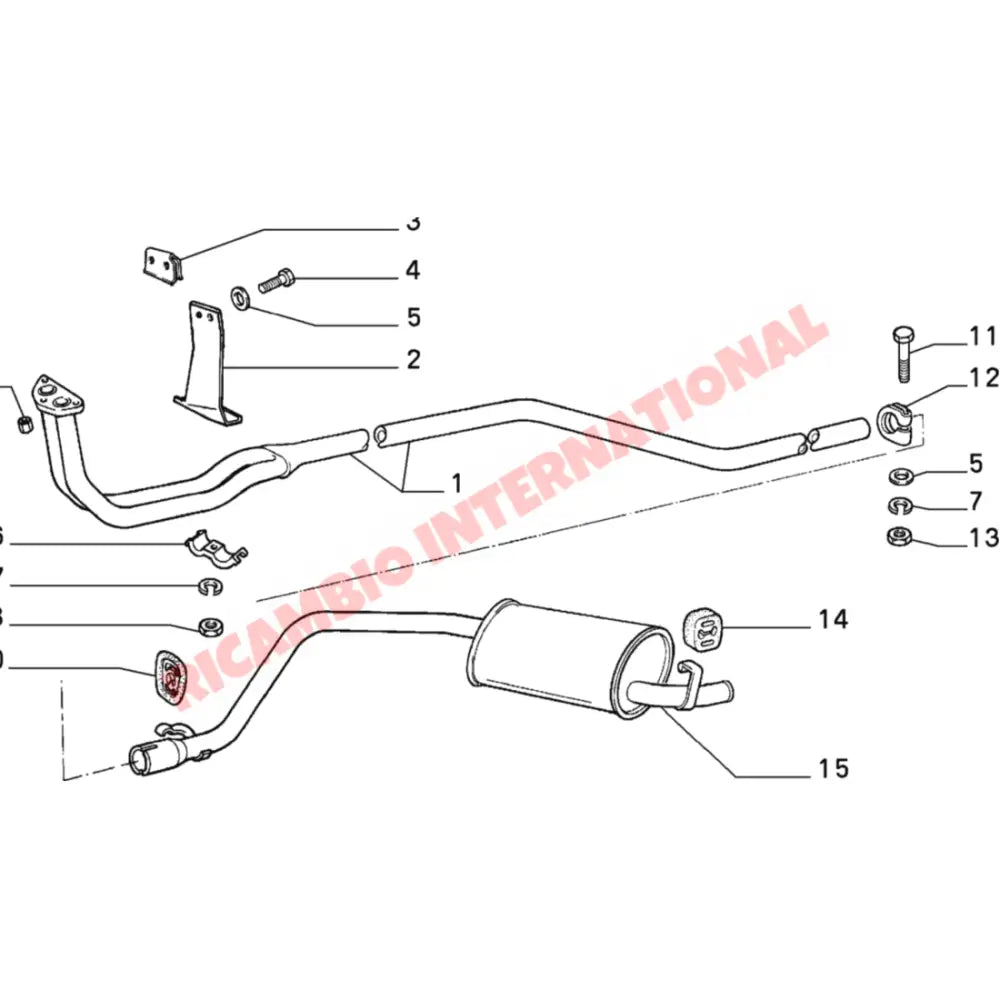Rear Rubber Exhaust Mount - Classic Fiat Panda Uno,Strada/Ritmo Regata Y10 - Exhaust