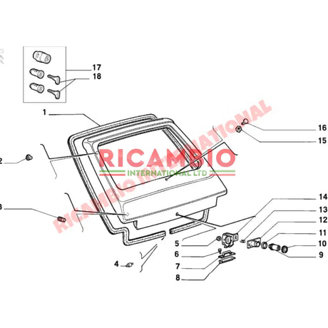 Rear Tailgate Catch - Fiat 126 127 - Handles - Locks and Catches