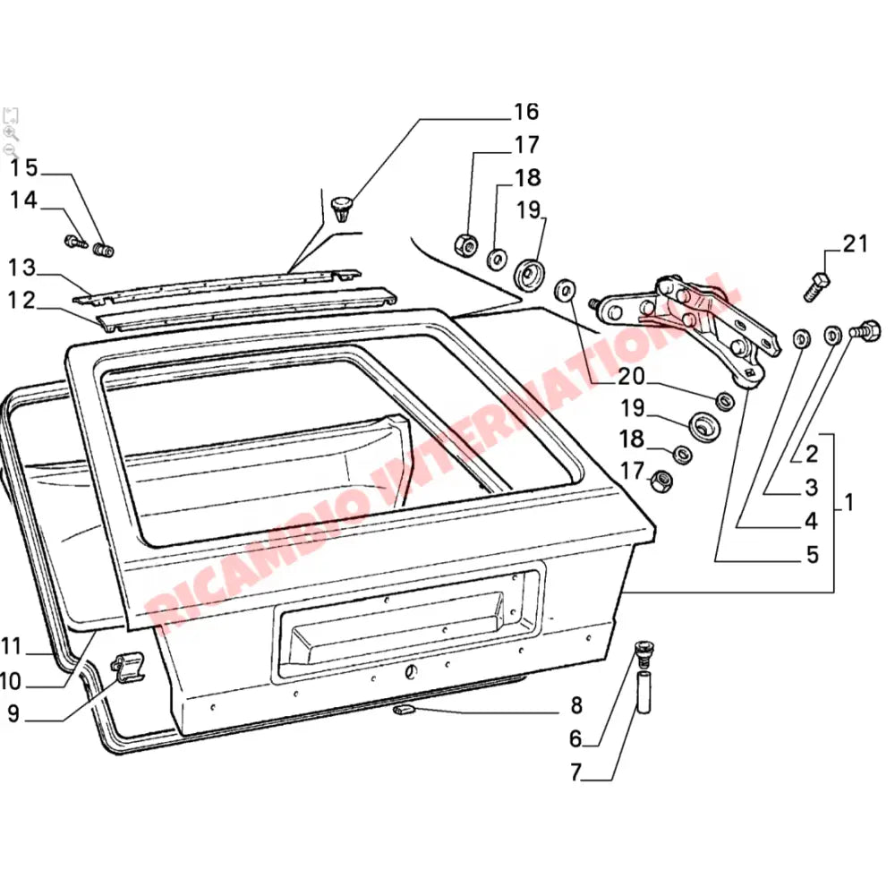 Rear Tailgate Rubber Top Seal - Lancia Delta Integrale - Gaskets - Seals - Grommets and Rubber Parts