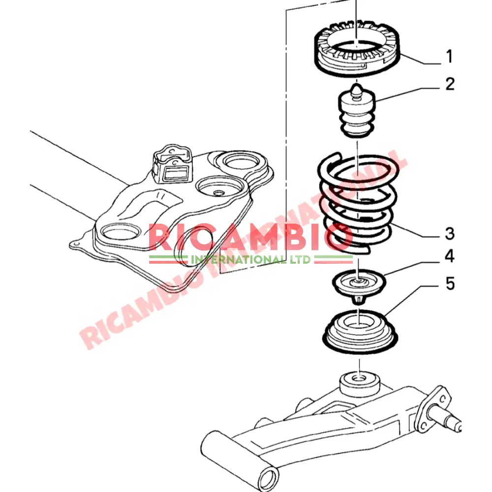 Rear Top Coil Spring Rubber Seat - New Fiat 500 Abarth 500,Barchetta,Punto MK1 GT - Steering - Shaft & Suspension