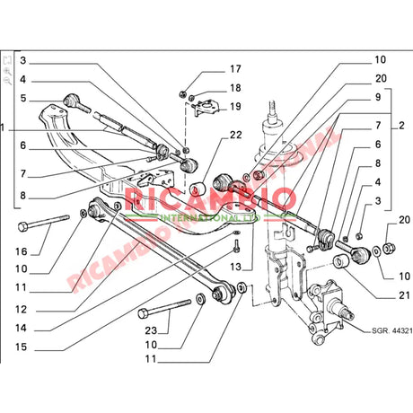 Rear Trailing Arm - Lancia Thema Alfa Romeo 164 Fiat Croma - Suspension and Steering