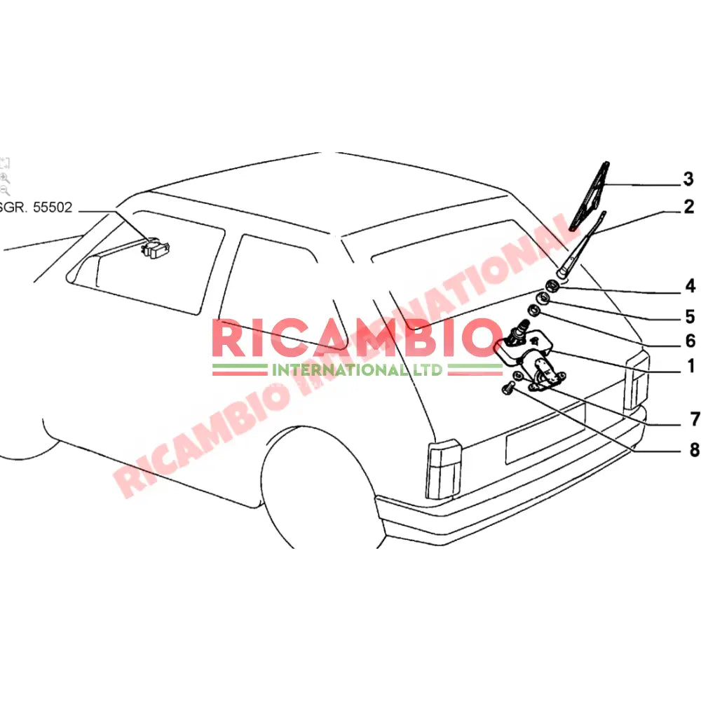 Rear Wiper Motor - Fiat 126 BIS - Wiper - Washer & Associated Parts