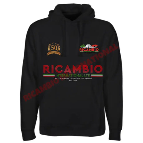 Ricambio Black Hoodie 50th Year Anniversary Edition - Ricambio Merchandise