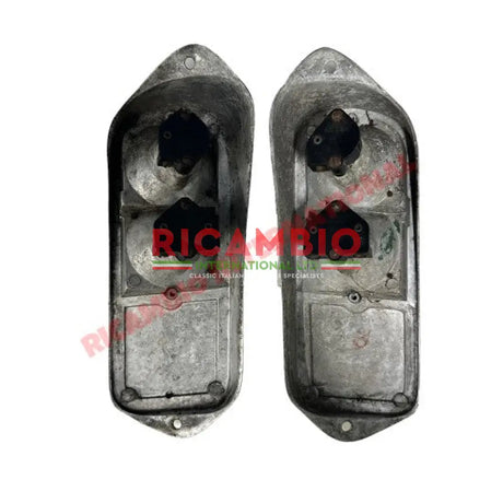Second Hand Pair of Original Rear Lamp Bulb Holders - Classic Fiat 500D - Lights - Lamps and Lenses