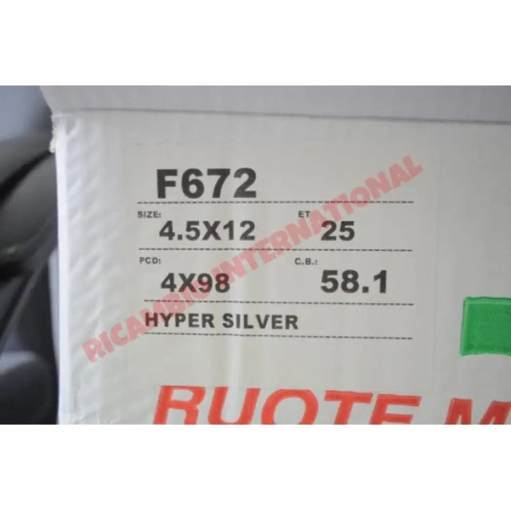 Set of 12 inch Alloy Wheels (Minilite) - Classic Fiat 500,126 - Modifications