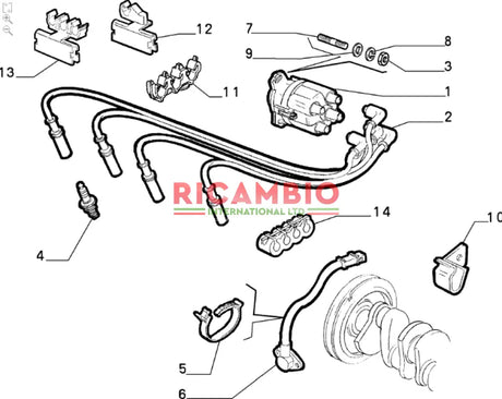 Set of Ignition HT Leads - Fiat Coupe Lancia Delta - Service Items