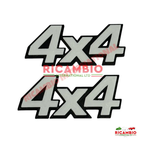 Side Badge ’4x4’ Kit (WHITE) - Classic Fiat Panda