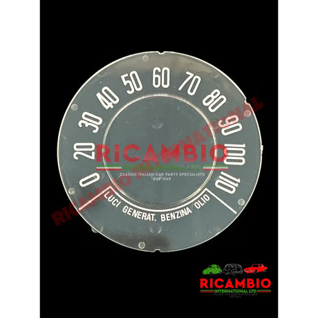 Speedo Front Speedometer Glass (110 KM/H) - Classic Fiat 500 - Interior Parts and Trim