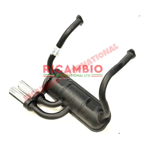 Sports Exhaust TWIN CHROME Pipes - Classic Fiat 500 126 - 594cc/650cc Exhaust