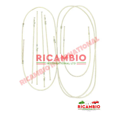 Steel Galvanised Brake Pipe Kit - Fiat 850 Coupe,Spider - Brake Parts and Components