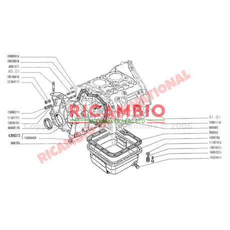Sump Gasket (CORK) - Classic Fiat 500 126 Panda - Gaskets & Oil Seals