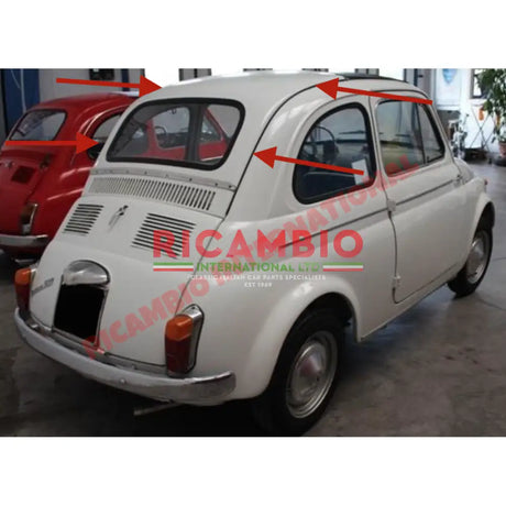 Sunroof Rear Side Roof Rubber Seal - Classic Fiat 500 - Classic Fiat 500 Parts & Spares