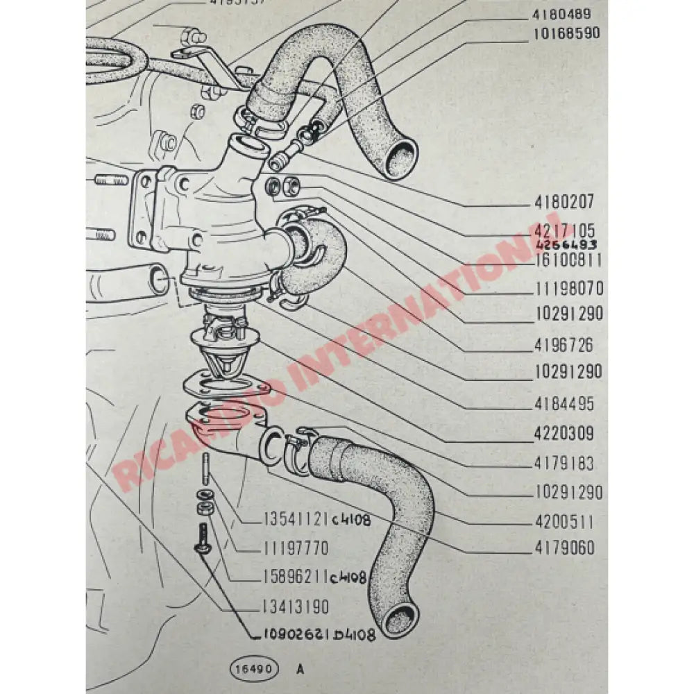 Thermostat Cover Gasket - Fiat 128,X19 - Gaskets & Oil Seals