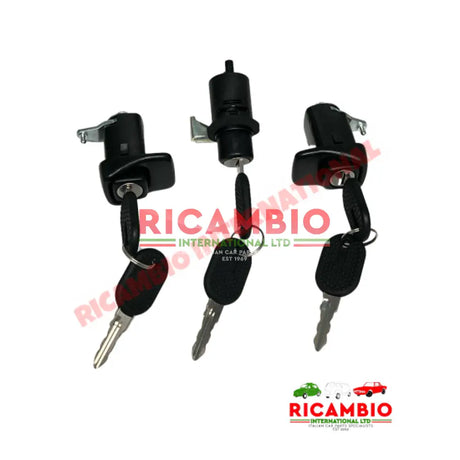 Three Piece Lock Set & Keys - Fiat Classic Panda - Handles - Locks and Catches