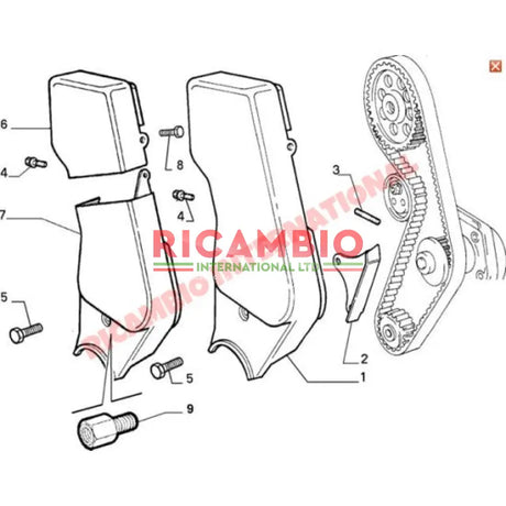 Timing Belt Cover - Classic Fiat Panda Uno Lancia Y10 - Engine Parts