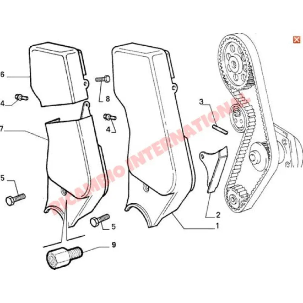 Timing Belt Cover Kit - Classic Fiat Panda Uno Lancia Y10 - Engine Parts