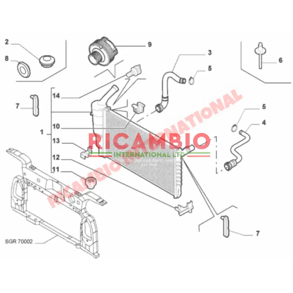 Top Radiator Hose - New Fiat 500 New Panda - Heating & Cooling