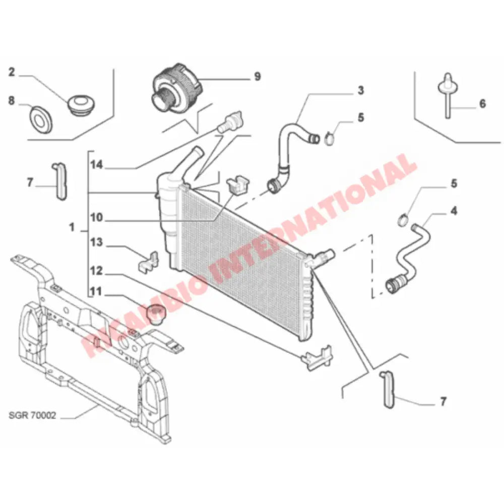Top Radiator Hose - New Fiat 500 New Panda - Heating & Cooling