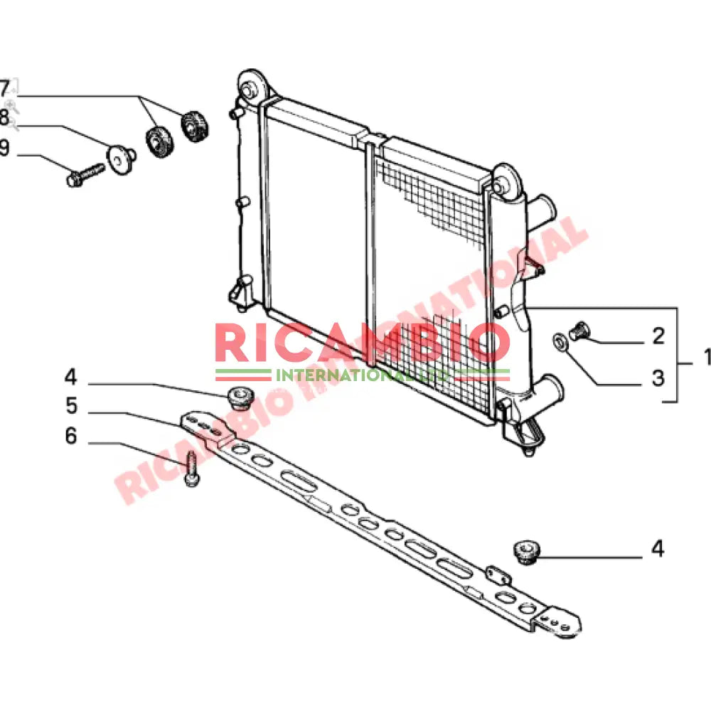 Top Radiator Mounting Bush - Fiat Barchetta,Punto MK1,Uno Turbo,Tipo,Tempra - Heating and Cooling