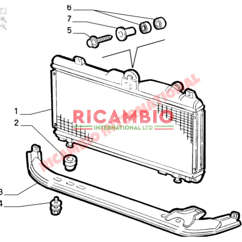 Top Radiator Mounting Bush - Fiat Barchetta,Punto MK1,Uno Turbo,Tipo,Tempra - Heating and Cooling