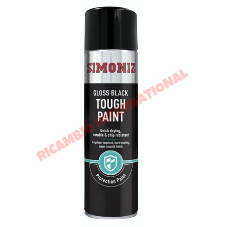 Tough Black Gloss Spray Paint (500ml) - Classic Fiat 500 126,600,850,900 plus lots of others - Heating and Cooling
