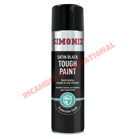 Tough Black Satin Spray Paint (500ml) - Classic Fiat 500 126,600,850,900 plus lots of others - Heating and Cooling