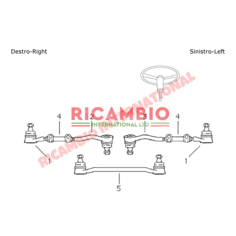 Track Rod - Fiat 850,1500,1800,2300,125,130 - Steering