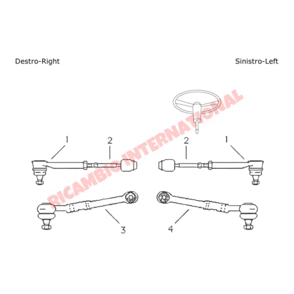 Track Rod Kit - Fiat 128 - Steering Parts