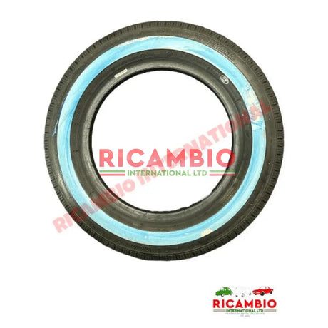 Tyre White Wall (125/80R12) 25mm Whitewall - Classic Fiat 500 Autobianchi - Wheels - Tyres and Tubes