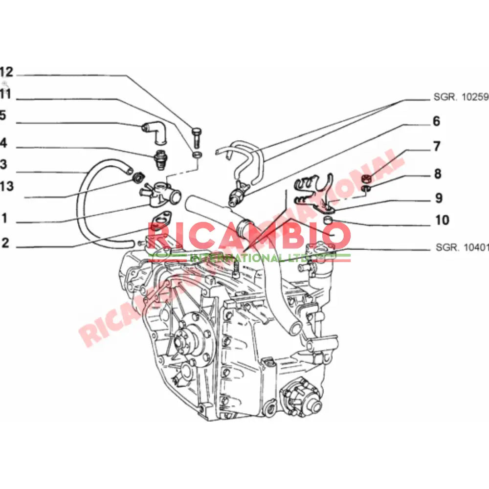 Water Bypass Hose - Fiat 126 - Heating & Cooling