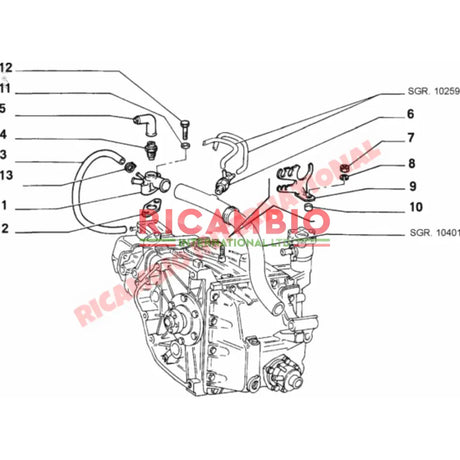 Water Bypass Hose - Fiat 126 - Heating & Cooling