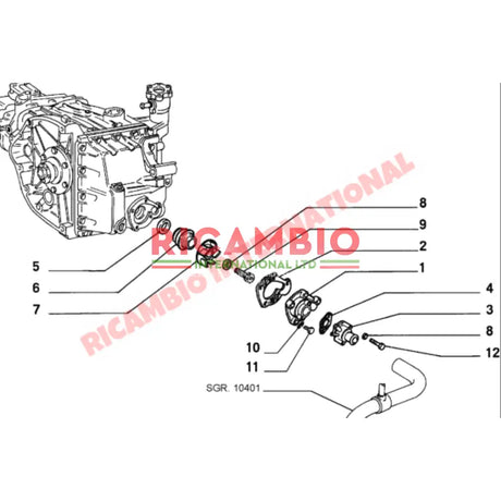 Water Pump Cover - Fiat 126 Bis - Mechanical & Engine Parts