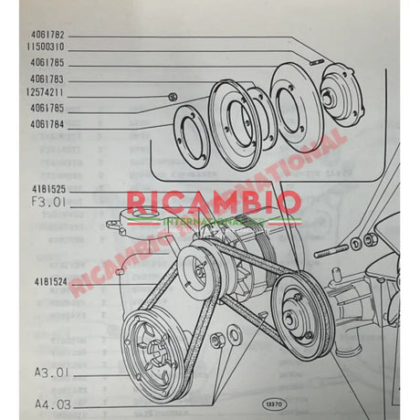 Water Pump Hub & Pulley - Fiat 600,850 - Heating & Cooling