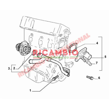 Water Pump Metal Pipe - Fiat & Alfa Romeo Punto MK2 Grande Punto Idea N.Bravo Stilo Mito
