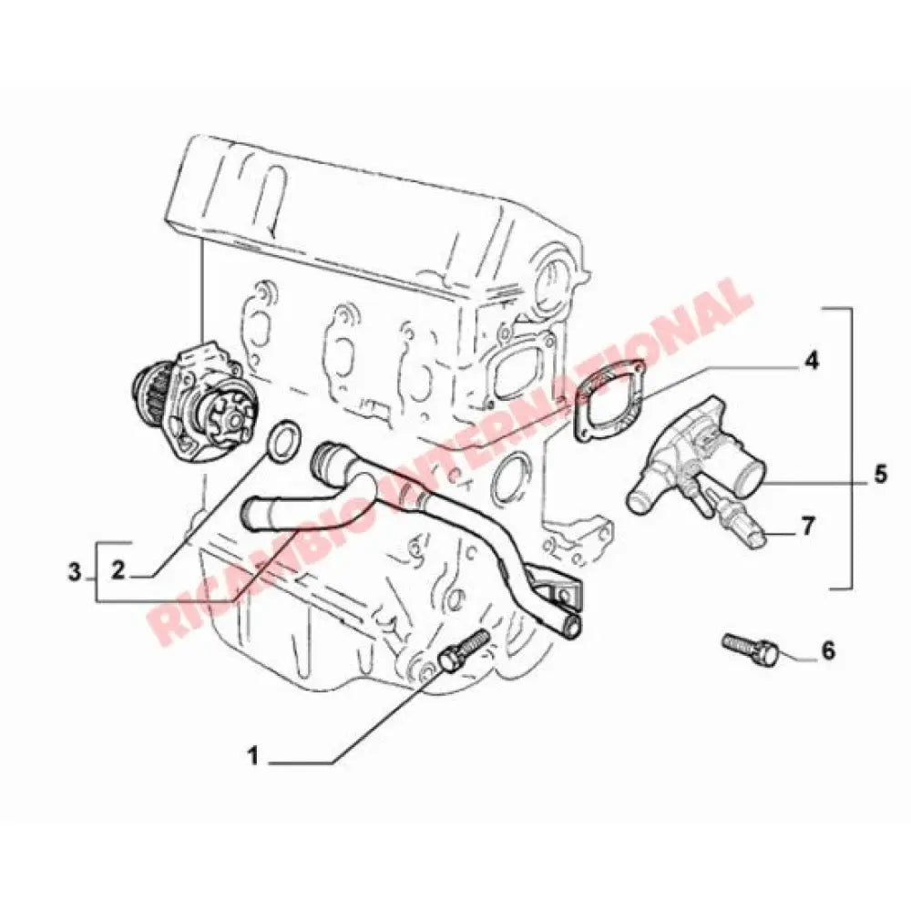 Water Pump Metal Pipe - Fiat & Alfa Romeo Punto MK2 Grande Punto Idea N.Bravo Stilo Mito